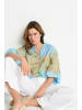 Rich & Royal Bluse in hellblau gelb