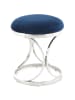 Kayoom Hocker Tessy in Blau / Silber