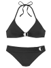 JETTE Triangel-Bikini in schwarz