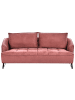 Beliani 3-Sitzer Sofa HOBRO in Rot/Schwarz - (W) 196 x (H) 87 x (L) 85 cm