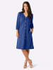 creation L Seiden-Viskose-Mix-Kleid in royalblau