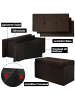 DuneDesign Sitzbank mit Trennwand 76x38x38 cm faltbar Braun braun