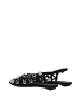 The Attico Schwarz Leder Ballerina Flache Schuhe