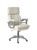 Beliani Chefsessel GALLANT in Beige/Silber - (W) 66 x (H) 113 x (L) 66 cm