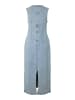 Pieces Maxikleid in Light Blue Denim1