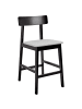 Beliani 2-tlg Barhocker ISANTI in Schwarz/Grau