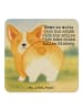 Mr. & Mrs. Panda Getränkeuntersetzer Corgi Po Design mit Spruch in Weiß