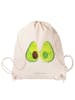 Mr. & Mrs. Panda Materialzugbeutel Avocado Pärchen ohne Spruch in Creme