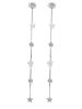 Adeliás Damen Ohrringe – Ohrstecker aus Edelstahl mit Strass Steinchen in silber