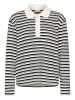 Kaffe Poloshirt KAmiala Regular fit in Chalk With Black Deep stripe