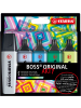 STABILO Textmarker Boss Original Etui -Arty- sortiert Etui Packung mit 5 ...