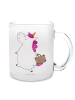 Mr. & Mrs. Panda Glas Einhorn Koffer ohne Spruch in Transparent