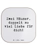 Mr. & Mrs. Panda Bierdeckel Spruch Trennung von den Eltern mit S... in Weiß