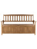Beliani Gartenbank SOVANA in Braun/Rot - (W) 160 x (H) 91 x (L) 60 cm