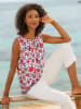Heine Shirttop in ecru-fuchsia-bedruckt