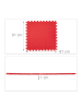 relaxdays 32x Bodenschutzmatten in Rot - (B)60 x (T)60 cm