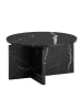 KADIMA DESIGN Couchtisch 60x60x33 cm Sofatisch in Marmor-Optik Modern, in Schwarz
