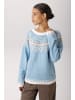 Aniston CASUAL Strickpullover in hellblaumeliert-wollweiß-hellbraun