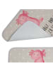 Mr. & Mrs. Panda Duschvorleger Axolotl Niedlich mit Spruch in Grau Pastell