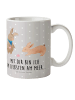Mr. & Mrs. Panda Kaffeetasse Hasen Muschel mit Spruch in Grau Pastell