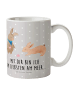 Mr. & Mrs. Panda Kindertasse Hasen Muschel mit Spruch in Grau Pastell