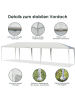 COSTWAY Partyzelt 9x3m in Weiß
