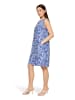Betty Barclay Leinenkleid ohne Arm in Weiß/Blau