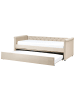 Beliani Tagesbett LIBOURNE in Beige - (W) 184 x (H) 75 x (L) 220 cm