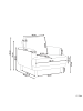 Beliani Sessel TUVE in Weiß/Braun - (W) 88 x (H) 85 x (L) 90 cm