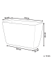 Beliani Outdoor Blumentopf BARIS in Beige - (W) 74 x (H) 45 x (L) 32 cm
