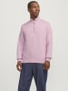 Jack & Jones Sweatshirt mit halbem Reißverschluss in Tickled Pink