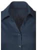 GOLDNER Kurzgröße:  Bluse Stretchbequeme Bluse mit Baumwolle in marine