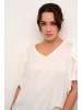 Kaffe Kurzarm-Bluse KAmina Loose fit in Chalk