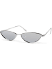 styleBREAKER Cateye Sonnenbrille in Silber / Silber verspiegelt