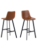 ebuy24 Barhocker Oregon Braun 2er Set