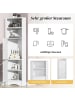 ABRIHOME Eckschrank in Weiß 36,5x36,5x155 cm mit 2 Ablagefächern Verstellbarem Boden