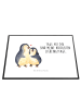 Mr. & Mrs. Panda tischpad Pinguin umarmen mit Spruch in Weiß