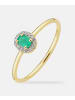 Diamant L'éternel Ring, mit Smaragd, 375 Gelbgold