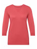 GOLDNER Rundhalspullover Sommerlicher Strickpullover mit Ajourmuster in koralle