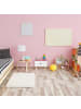 relaxdays Kinder-Nachttisch in Weiß/ Rosa - (B)38 x (H)31 x (T)30 cm