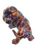 Mauro Ferretti Mehrfarbige, dackelförmige Kunstharzskulptur, 20 x 14 x 16,5 cm