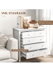 HOMCOM Kommode-79L x 39,5B x 80,5H cm-Weiß