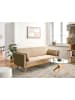 Beliani 3-tlg 3-Sitzer Sofa ASAA in Braun