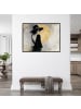 WALLARENA Leinwand Bilder mit Rahmen Frau in Golden