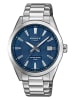 Casio Herrenuhr Edelstahl Blau