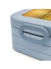 Mr. & Mrs. Panda Pausenbox Waldtiere Picknick Design mit Spruch in Blau Pastell