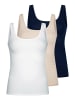 SPEIDEL Unterhemd / Top Cotton & More in Dunkelblau / beige / weiß