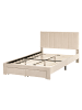 Beliani Doppelbett LONZAC in Beige - (W) 125 x (H) 90 x (L) 208 cm