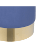 Beliani Pouf SOPHIA in Blau/Gold - (W) 39 x (H) 40 x (L) 39 cm