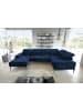 MF Design Nevido Recamiere Rechts in Navyblau -  (L) 201 x (B) 350 x (H) 77 cm